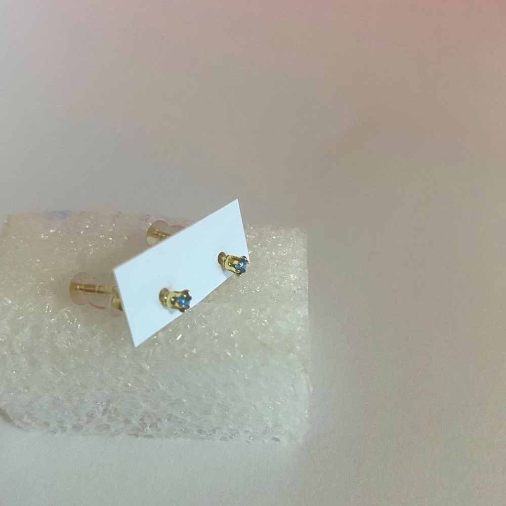 blue zirconia earrings